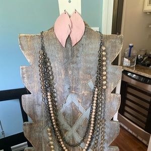 Multiple Strand mixed metal necklace